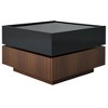 NicBex Square 360° Rotating Coffee Table 2 Storage Drawers & Swivel Top Modern Center Table for Apartment - 2 of 4