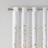 Gold Animal Icon Print Blackout Window Panel, Ultra-soft Microfiber Silver Grommet Top Curtain for Luxurious Decor Style - 3 of 4