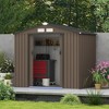 Outsunny Metal Storage Shed Organizer, Garden Tool House with Vents and Sliding Doors for Backyard, Patio, Garage, Lawn - 2 of 4