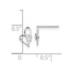 Black Bow Jewelry Kids Small Heart and Butterfly Post Earrings in 14k White Gold - 4 of 4