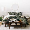 Deny Designs King Burcu Korkmazyurek Dark Garden Duvet Cover and Pillow Sham Black - 3 of 4