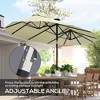 Double-sided Patio Umbrella, 9.7' Outdoor Umbrella with Tilt and Crank, LED Solar Light and 12 Ribs - 4 of 4