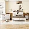 3-Pieces Bedroom Sets, Full Size Farmhouse Platform Bed,  Double Storage And Charging Station, Storage Nightstand And Dresser-Cuddlewood - 2 of 4
