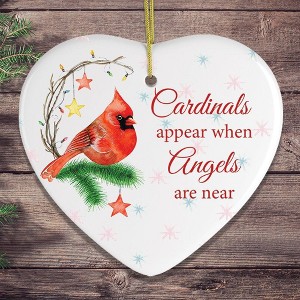 Cardinals Appear When Angels Are Near Holiday Edition Memorial Ornament| OrnamentallyYou - 1 of 4