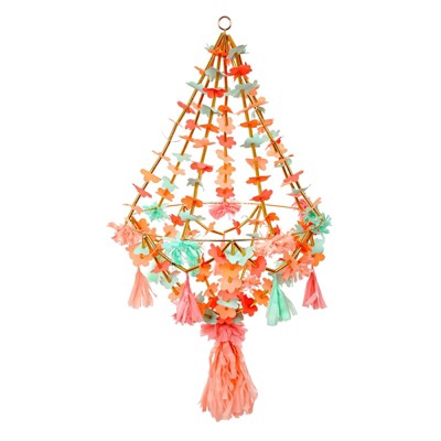 Meri Meri Large Pajaki Chandelier – Party Decorations and Accessories – 17” x 33” x 17”