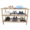 Home Basics Pine Shoe Shelf, Cherry - 3 of 4