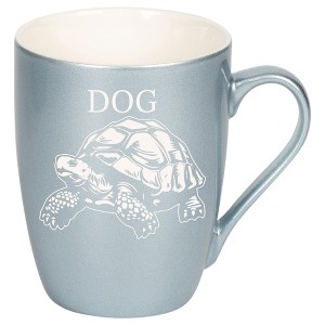 100 North Souls Like 10 Ounce Frosted Blue Metallic Finish, Comfortably Fits Your Hands, New Bone China Coffee Tea Cup Mug, Dog - 1 of 1