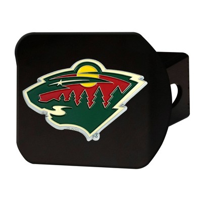 NHL Minnesota Wild Metal Emblem Hitch Cover - Black