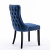 DOMETOUR Set of 2 Upholstered Wing-Back Dining Chair with Backstitching Nailhead Trim and Solid Wood Legs - 3 of 4