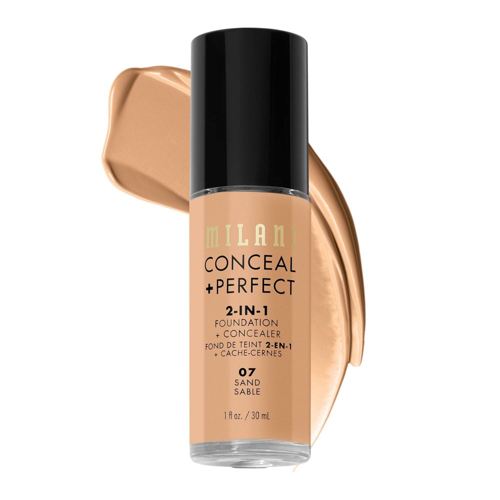 Photos - Other Cosmetics Milani Conceal + Perfect 2-in-1 Foundation + Concealer - 07 Sand - 1fl oz 