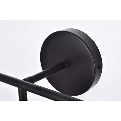 Hanson 3-Light Black Metal and Glass Bath Sconce