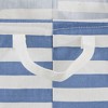 Design Imports Set of 2 Rectangle L 10.5 x 17.5 x 10 Pe Coated Cotton Poly Laundry Bins Stripe French Blue - 3 of 4