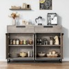 Sideboard Buffet Cabinet, 55" Large Kitchen Accent Modern Storage Cabinet with 2 Drawers & 4 Doors, Coffee Bar Buffet Table for Kitchen, Dining Room - 4 of 4
