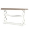 Resenkos Entryway Table, Console Sofa Table,Farmhouse Console Table, 55" Entryway Sofa Table with Storage Shelves Brown - 3 of 4