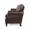 Sapphtopaz Modern PU Leather Sofa Couch Upholstered 3-Seater Sofa with Nailhead Trim & Wood Legs,Comfy Couches for Living Room,Apartment - 4 of 4