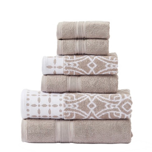 Modern Threads 6 Piece Yarn Dyed Jacquard/Solid Towel Set, Monroe. - image 1 of 4