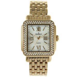 Peugeot Women's 36X30mm Gold Tank Bracelet Watch Panther Link Bracelet - 1 of 4