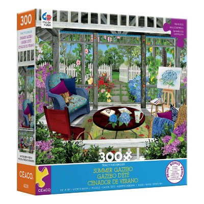 Ceaco Tracy Flickinger: Summer Gazebo Oversized Jigsaw Puzzle - 300pc