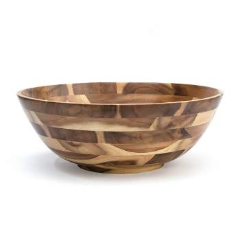 196oz Acacia Footed Round Flared Serving Bowl - Lipper International