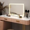 Vynxaria Vanity Makeup Mirror - Ultra-HD True Reflection,Aluminum Alloy Frame, White Square Desk Mirror - 4 of 4