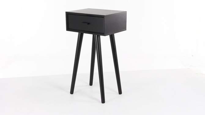 Modern Drawer Wooden Accent Table Black - Olivia &#38; May, 2 of 7, play video