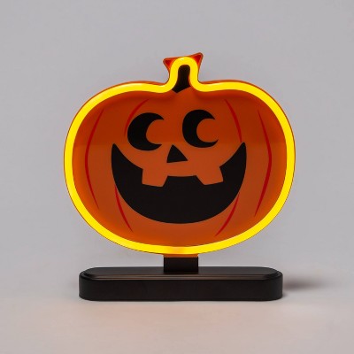 Neon Light Pumpkin Character Halloween Decorative Sculpture - Hyde & EEK! Boutique™