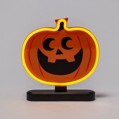 Neon Light Pumpkin Character Halloween Decorative Sculpture - Hyde & EEK! Boutique™