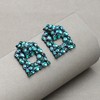 SOHI Women's Green  Embellished Geometric Drop Earrings - 2 of 3