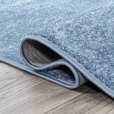Classic Blue Oval Synthetic Easy Care 6' x 9' Area Rug