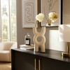 Decorative Object Ceramic Sculptural Modern Glam Design for Home, Office, Bedroom, and Living Room Decor - 15" Ivory - 2 of 4