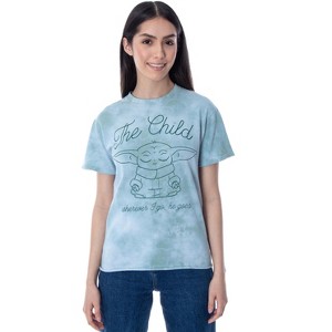 Star Wars Women's The Child Wherever I Go Tie Dye Skimmer Top T-Shirt Adult - 1 of 4