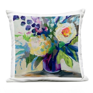 Stupell Industries Amethyst Flower Bouquet Outdoor Decorative Throw Pillow, 18 x 18 - 1 of 3
