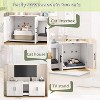 Acekool Cat Litter Box Enclosure, Large Hidden Litter Cabinet with Scratching Pad & Storage Top - 4 of 4