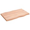 vidaXL Table Top Light Brown 31.5"x19.7"x(0.8"-1.6") Treated Solid Wood Live Edge - 4 of 4