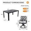 Christopher Knight Home Vale 7pcs Outdoor Aluminum and Sunbrella Cushions Dining Set with 6 Swivel Rockers Chairs and 59" Rectangular Table - 3 of 4