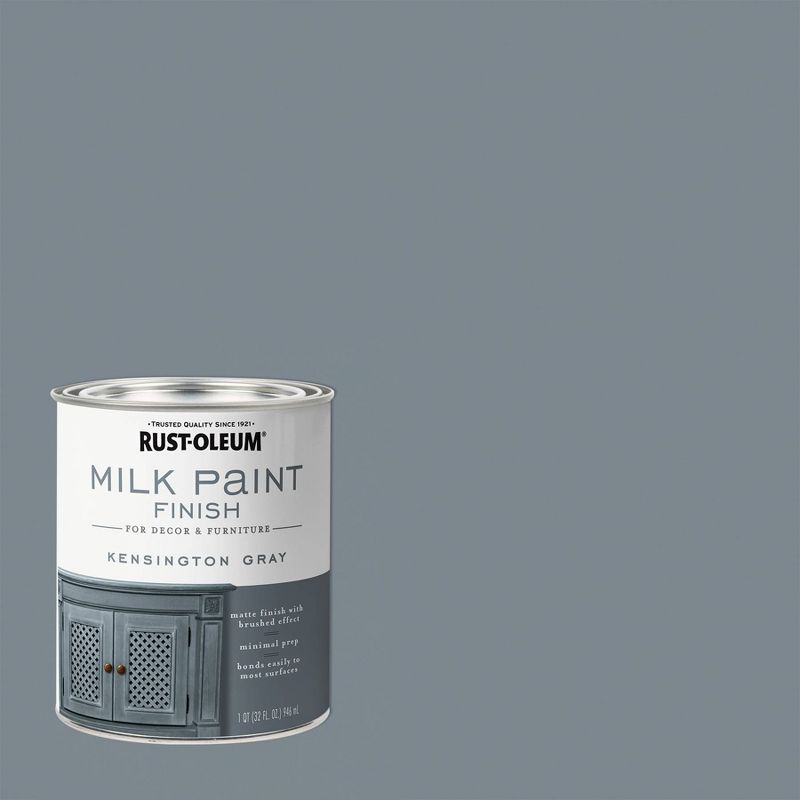 Rust-Oleum 2pk Milk Paint Kensington Gray, 1 of 7
