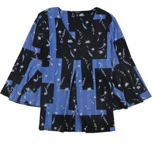 Alfani Womens Bell Sleeve Floral Pullover Blouse - 1 of 1