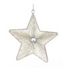 Silver Beaded Metal Star Ornament (Set of 12) - 4 of 4