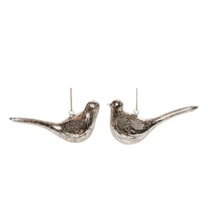 Transpac Glass 6 in. Gold Christmas Mercurial Ornament Set of 2 - 1 of 2