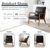 Sapphtopaz Accent Chair Arm Chair Comfortable Lounge Reading Chair with 1 Lumbar Pillow for Living Room, Bedroom, Office - 3 of 4