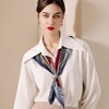Anna-Kaci Vintage-Inspired Satin Scarf with Artistic Print and Map Detail for Hair Neck or Bag Styling - 2 of 4