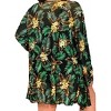 Women's Plus Size 3 Piece Bathing Suits High Waisted Bikini Swimsuit with Long Sleeve Cover up - 2 of 4