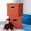 Storage Bins with Lids, Set of Two Collapsible Fabric Cube Storage Boxes with Grommet Handles - 2 of 3