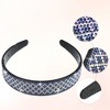 Unique Bargains Women's No Slip Rhinestone Wide-brimmed Headband 4.45"x0.98" Blue 1 Pc - 4 of 4