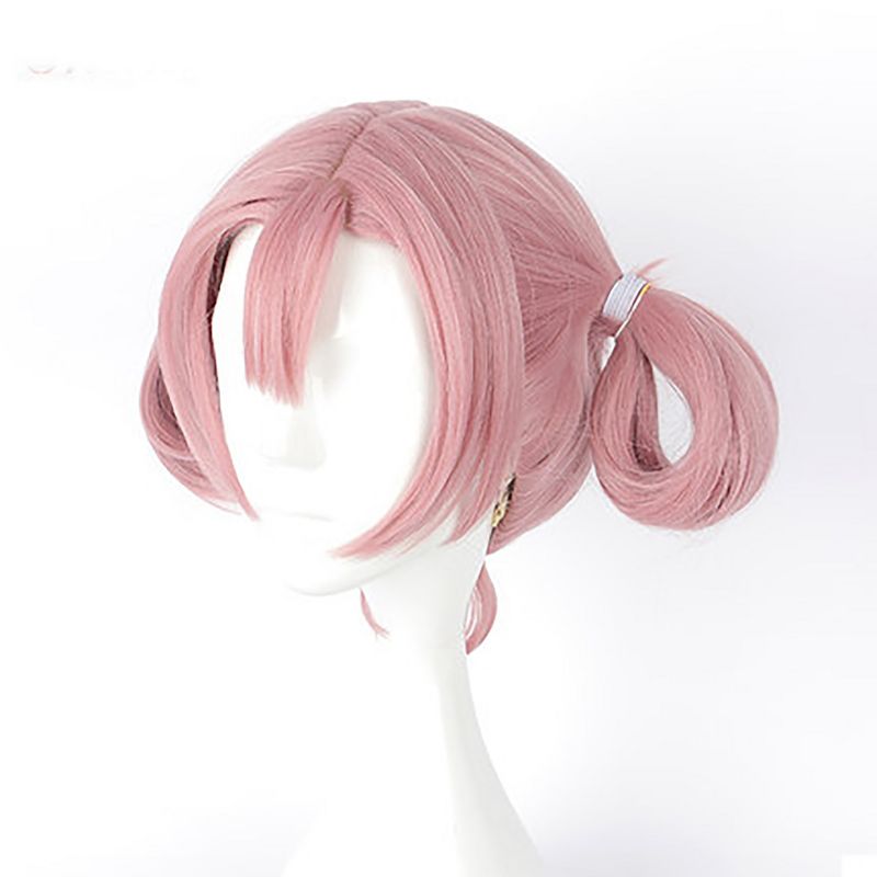 Unique Bargains Women's Wigs 14" Pink with Wig Cap, 3 of 7