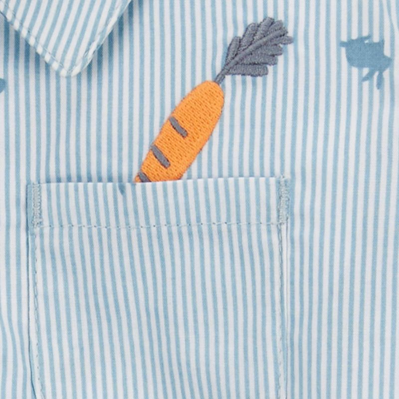 Carter&#39;s Just One You&#174;️ Baby Boys&#39; Striped Carrot Romper - Blue, 3 of 7