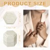 Unique Bargains Velvet Vintage Ring Display 2 Slot Hexagon Jewelry Storage Box - 2 of 4