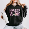 Simply Sage Market S.W.Smiley Live Life in Full Bloom Smiley Lightweight Garment Dyed Sweatshirt - 2 of 4