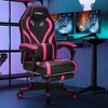 Costway Massage Gaming Chair Racing Recliner Computer Desk Chair w/Footrest - 2 of 4