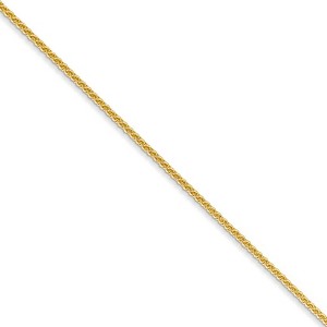 Black Bow Jewelry 1mm 14k Yellow Gold Solid Wheat Chain Necklace - 1 of 4